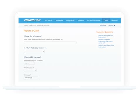 progressive insurance online service.